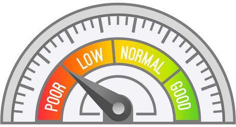 Color scale with arrow from no to max and change vector