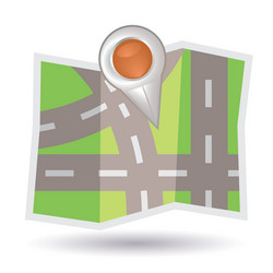 Map with Pointer Icon vector image