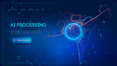 ai automation and process optimization business vector image