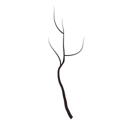 bald handdraw tree element for game design winter vector image