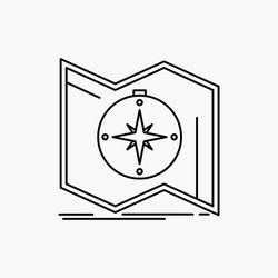 Navigation Map Direction Icon vector image
