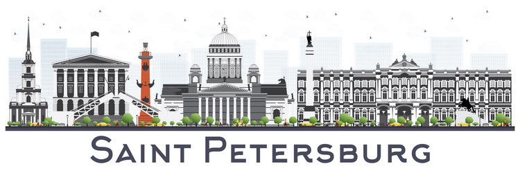 Saint Petersburg Skyline Vector Image