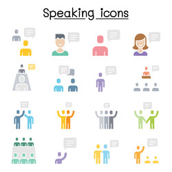 talk speech discussion dialog speaking chat vector image