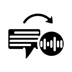 text to speech wave natural language processing vector image