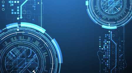 abstraction on the theme of tech circles vector image