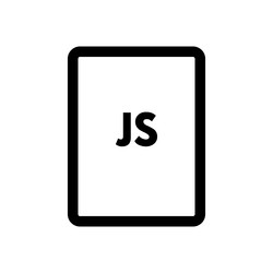 js file icon line isolated on white background vector image