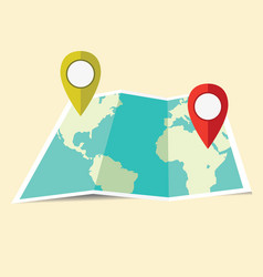 Map Pins Location Markers vector image