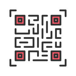 Qr code icon image vector