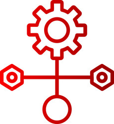 workflow line gradient icon vector image