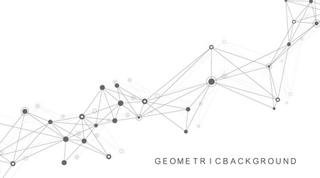 digits abstract background with connected line vector image