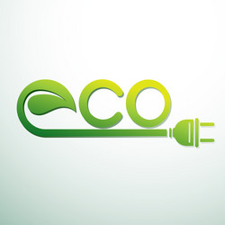 Eco power plug vector