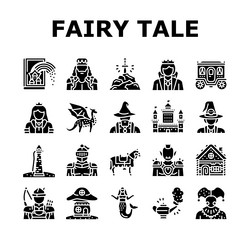 Fairy Tale Icon Set Vector Image