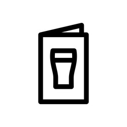 menu icon thin linear style design isolated vector image