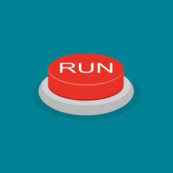 Red run button start concept vector