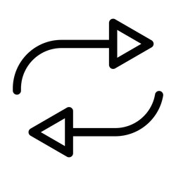repeat reload arrow icon linear logo mark vector image
