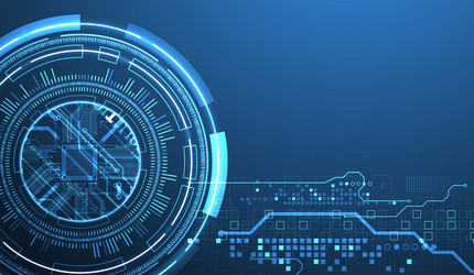 abstraction on the theme of tech circles vector image