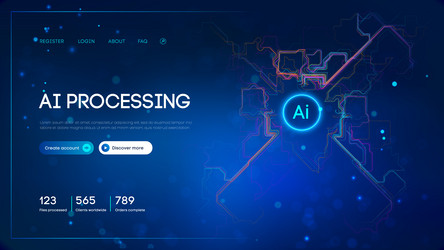 ai automation and process optimization business vector image