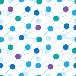 Connected Dots Network Pattern vector image