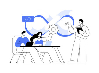 devops team abstract concept vector image