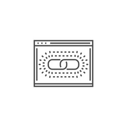 web link optimization line icon vector image
