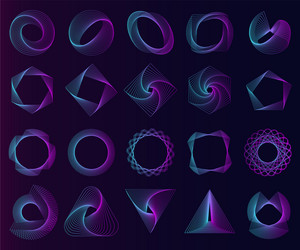 Abstract geometric elements set vector