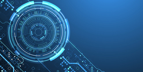 abstraction on the theme of tech circles vector image