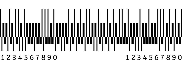 barcodes featuring numbers from zero to nine vector image