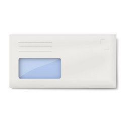 dl envelope with window for address isolated vector image