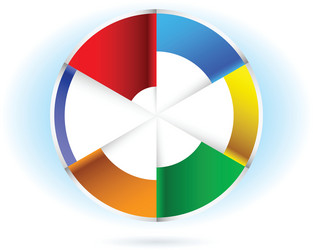 Colorful 3d pie diagram chart digital Royalty Free Vector