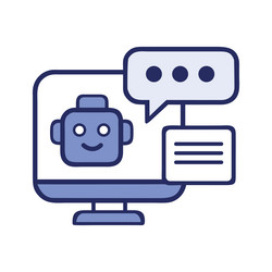 ai chatbot computer communication smart vector image