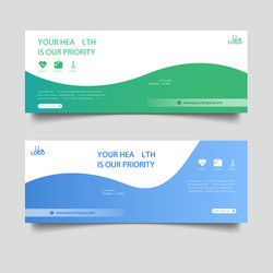 healthcare medical banner promotion template vector