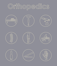 Set of orthopedics simple icons vector