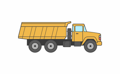 Cartoon tipper truck isolated Royalty Free Vector Image