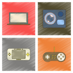 assembly flat shading style icon computer game vector image