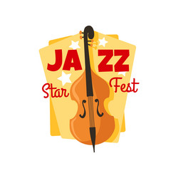 jazz music festival live band concert fest icon Vector Image