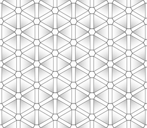 seamless pattern of triangles and hexagons vector image