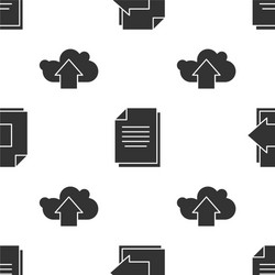 set next page arrow document and cloud upload vector image