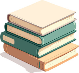 stack of books forming a tower knowledge vector image