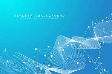 abstract dynamic motion lines and dots background vector image