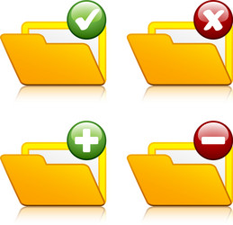 Add delete folder icons vector