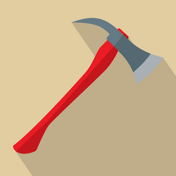 Firefighters axe with red handle Royalty Free Vector Image