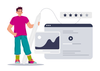 ui ux designer arrangement interface elements vector image