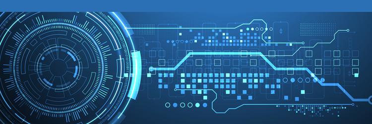 abstraction on the theme of tech circles vector image