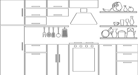 Kitchen Outline Vector Images (over 170,000)