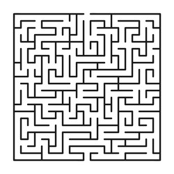 rgb abstract maze labyrinth with entry and exit vector image