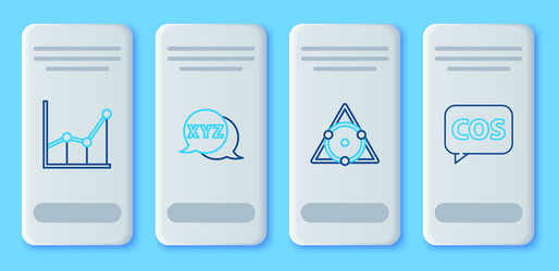 set line xyz coordinate system triangle math vector image