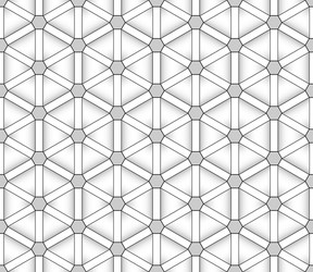 seamless pattern of triangles and hexagons vector image
