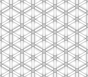 Seamless pattern of triangles and hexagons vector