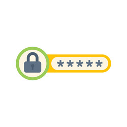 secure password field with hidden behind vector image
