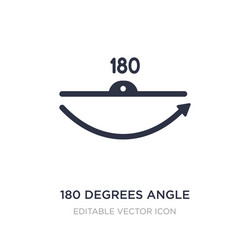 180 degrees angle icon on white background simple vector